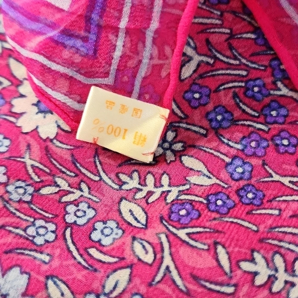 Vtg Hanae Mori Silk Scarf